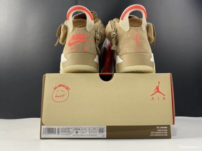 MaikeSneakers 6 Retro Scott DH0690-200 Travis Air Khaki British Jordan 0628